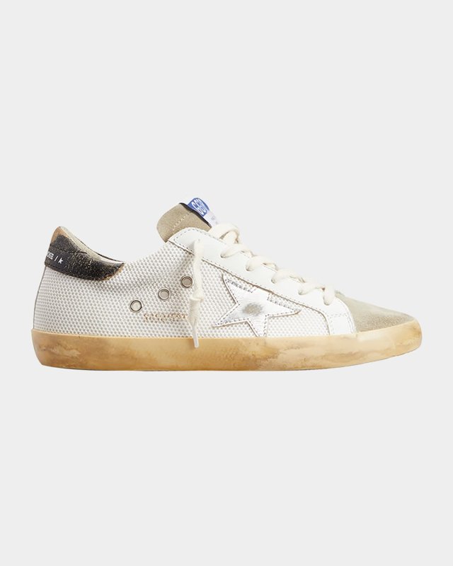 Superstar Net Leather Low-Top Sneakers